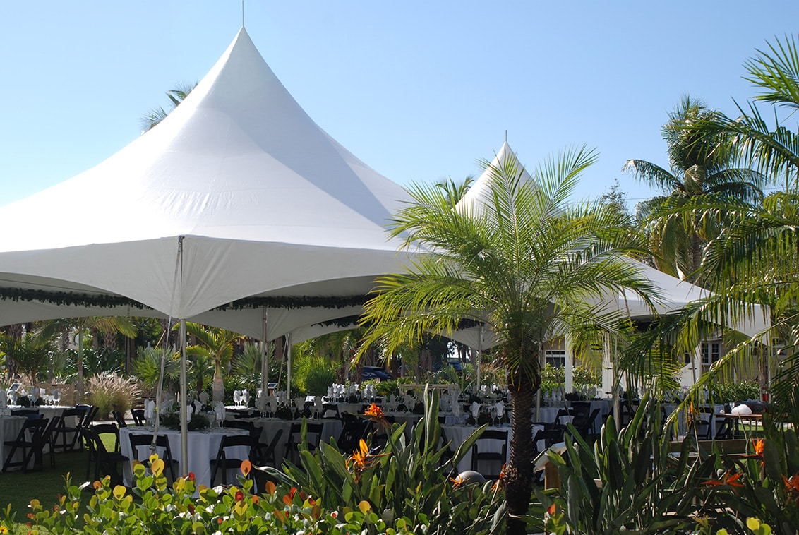 Tent rental installation by Creative Events & Rentals