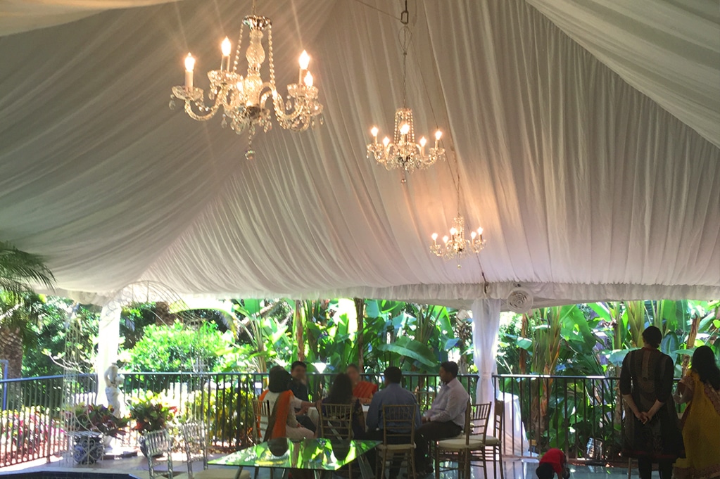 Event lighting and chandelier decor by Creative Events & Rentals